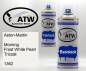 Preview: Aston-Martin, Morning Frost White Pearl Tricoat, 1362: 400ml Sprühdose + 400ml Klarlack - Set, von ATW Autoteile West.